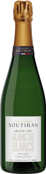Sparkling French Champagne Soutiran Blanc de Blancs Brut Grand Cru wine